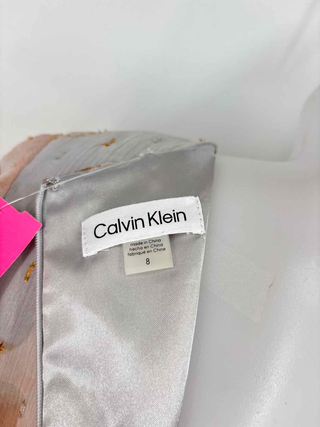 Size 8 Calvin Klein PINK PRINT Dress