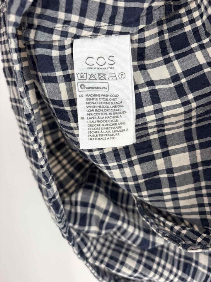 Size 8 COS Navy Print Shirt