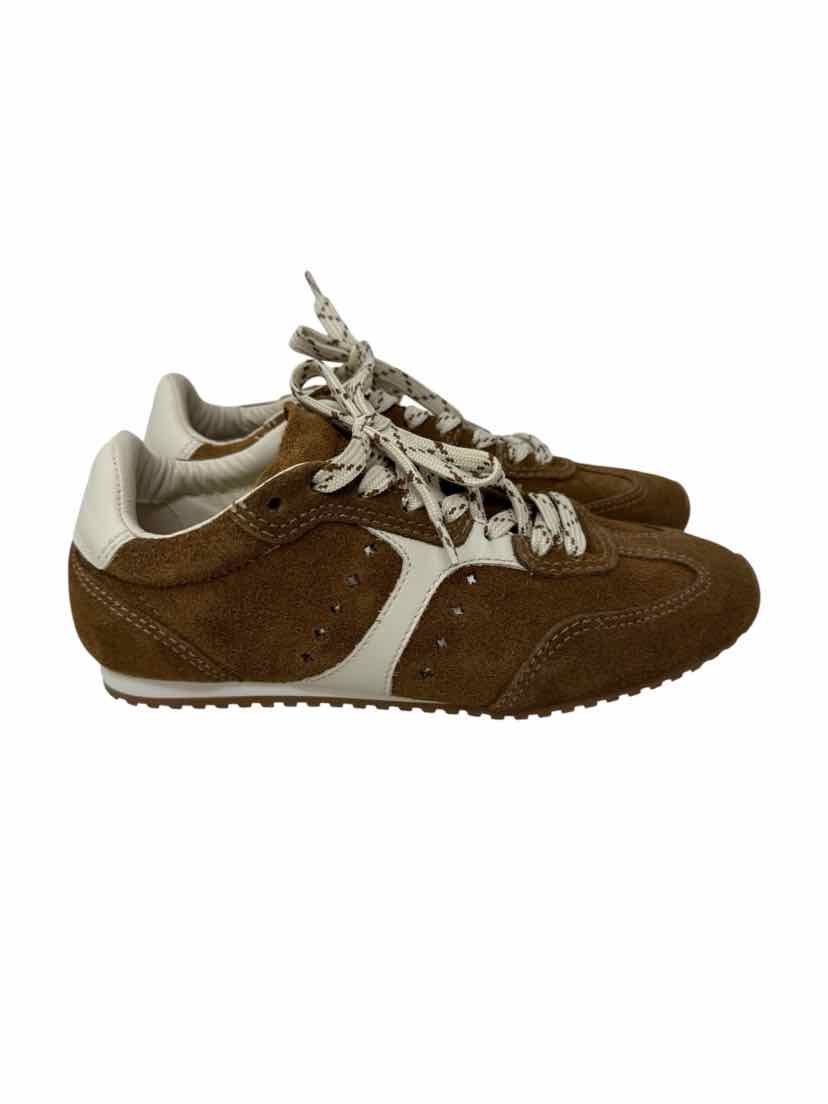 Shoe Size 7 LARROUDE Brown Suede Sneakers