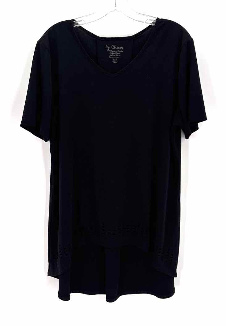 Size L Chico's Black Shirt