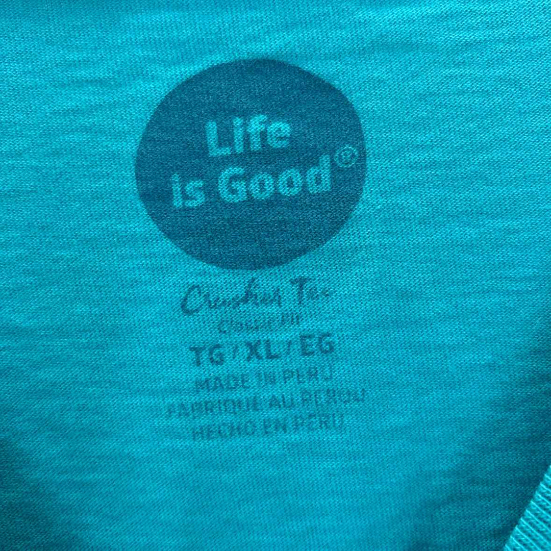 Size XL LIFE IS GOOD Turquoise Shirt