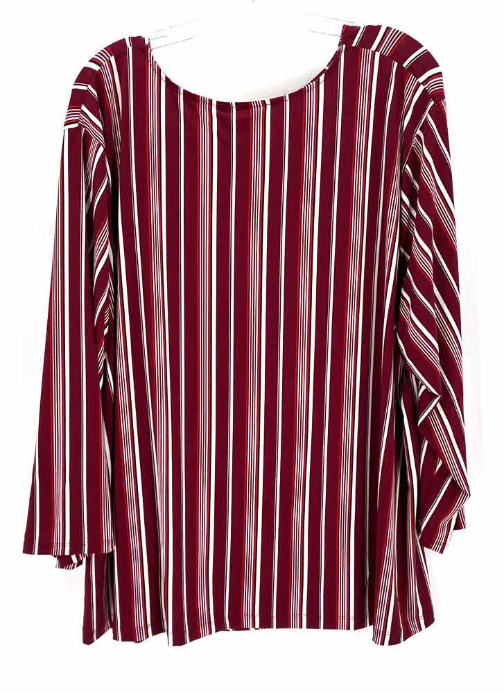 Size 3X LIZ CLAIBORNE Burgundy Shirt