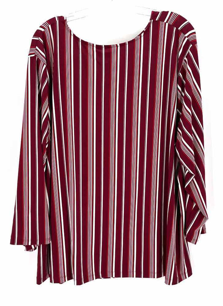 Size 3X LIZ CLAIBORNE Burgundy Shirt