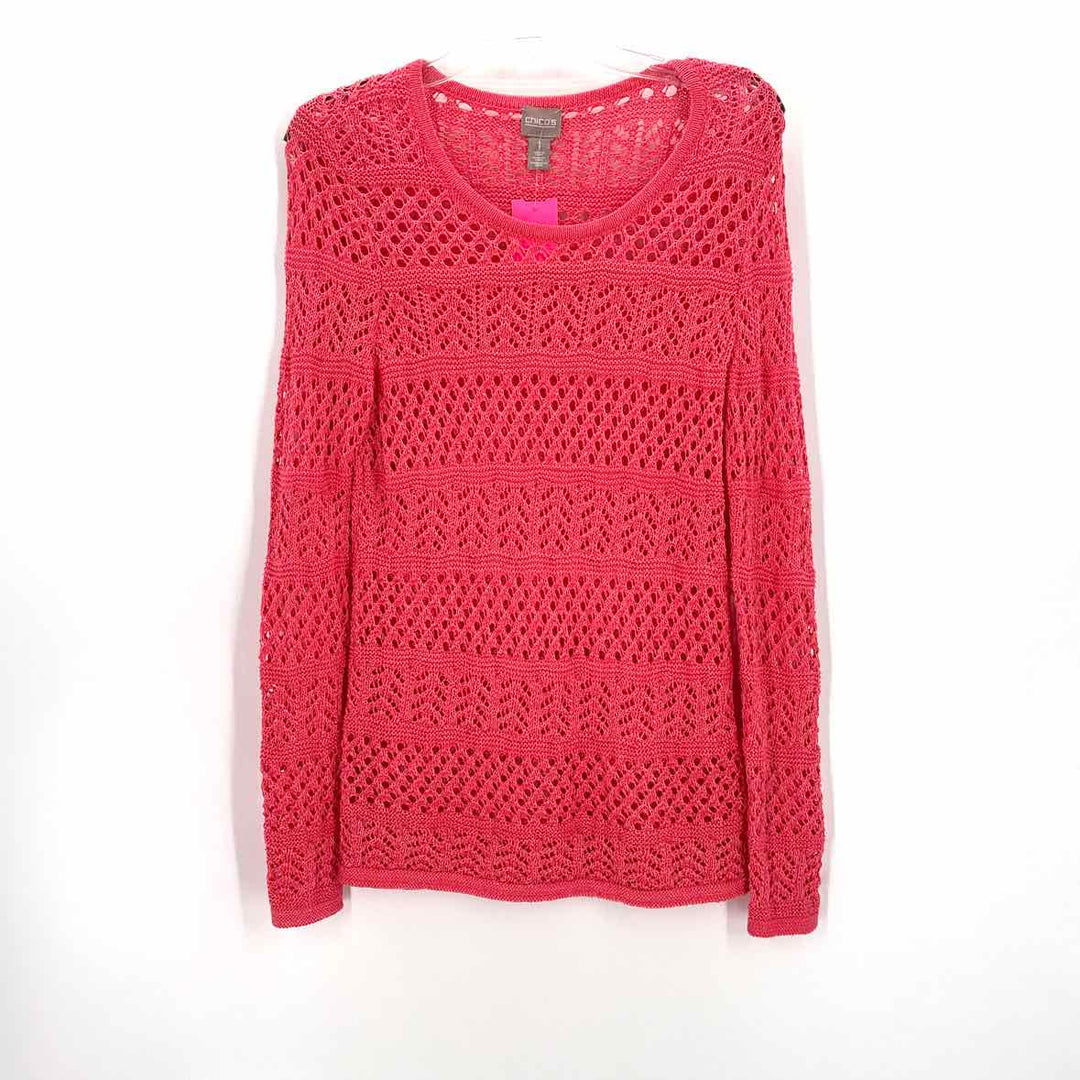 Size M Chico's Pink Knit Sweater