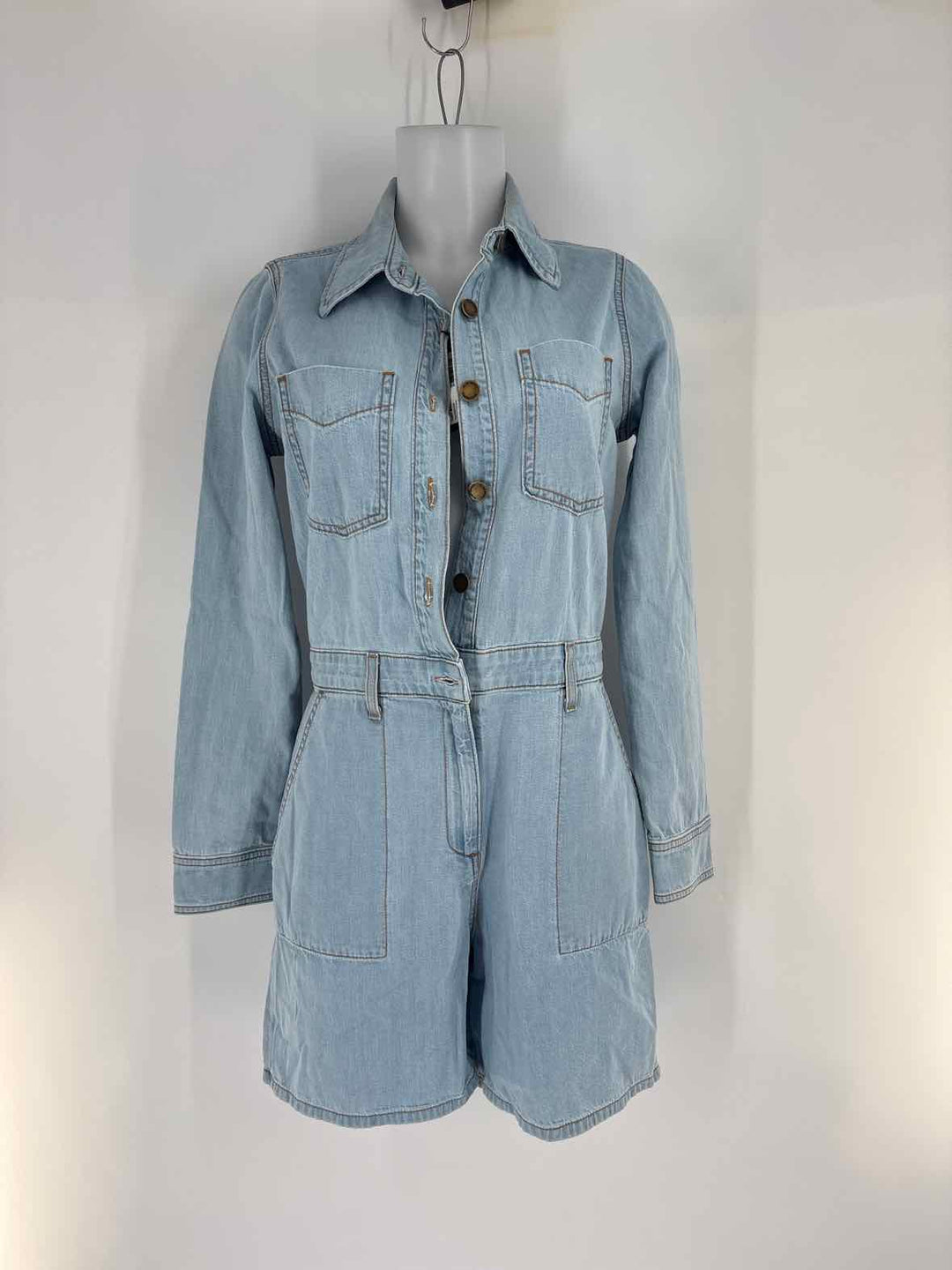 Ramy Brook Women's Lavinia Denim Romper - Bleached Wash