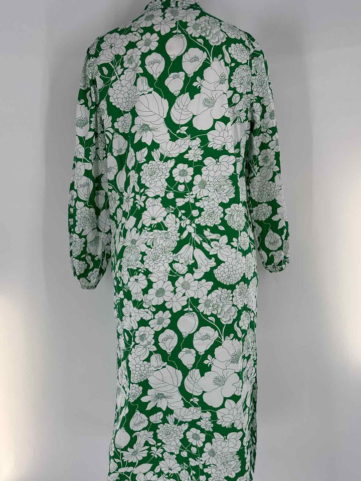 Size S J Crew Green Print Dress