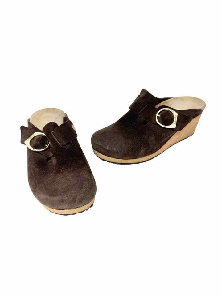 Shoe Size 38 PAPILIO Brown Suede Pumps