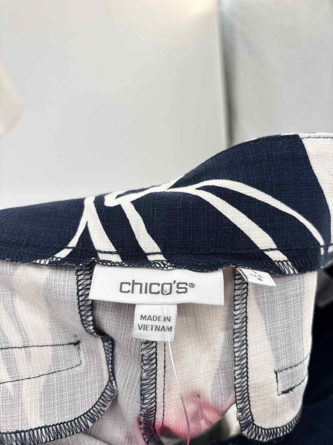 Size 8 Chico's Navy Print Pants