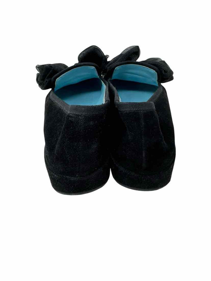 Shoe Size 40 Black Velvet Flats
