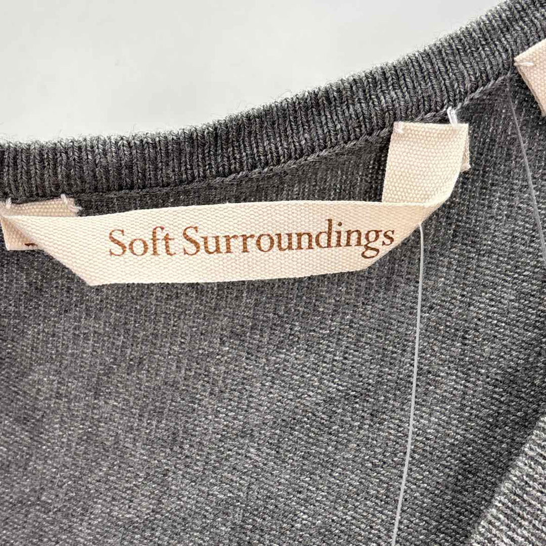 Size M SOFT SURROUNDINGS Gray Knit Shirt