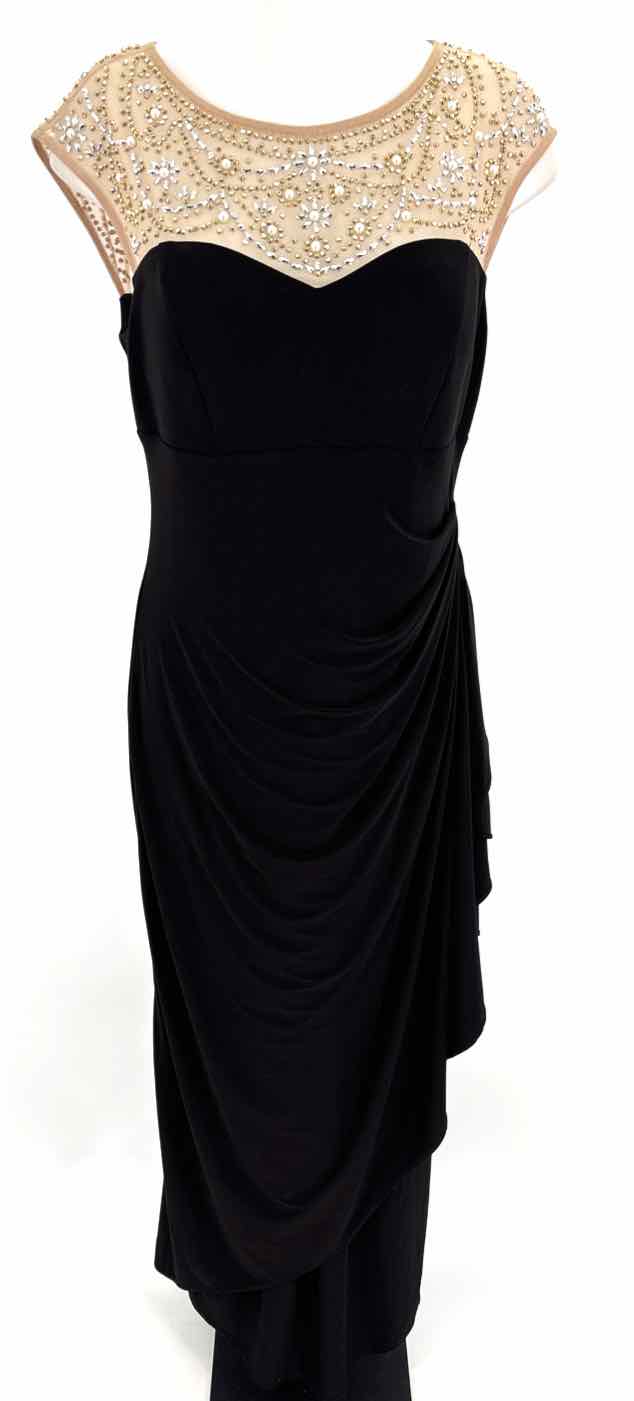 Size 8 ALEX EVENING Black Mesh Dress