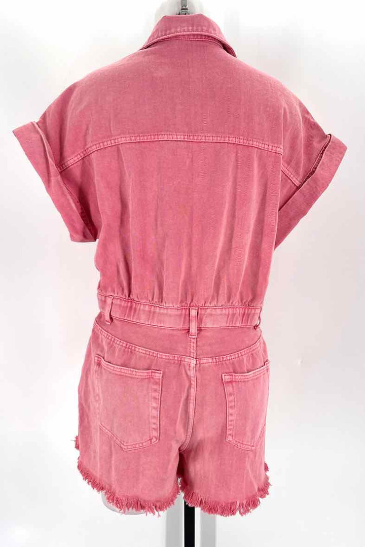 Size L Pink Denim Romper
