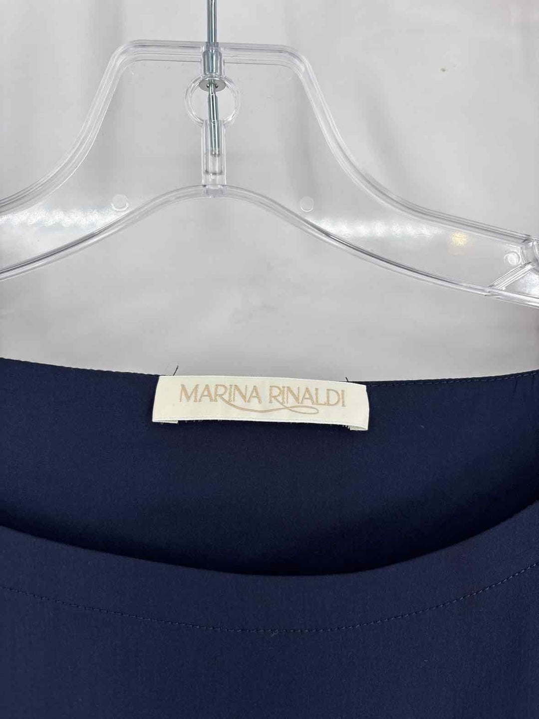 Size 18 MARINA RINALDI Navy Cotton Shirt