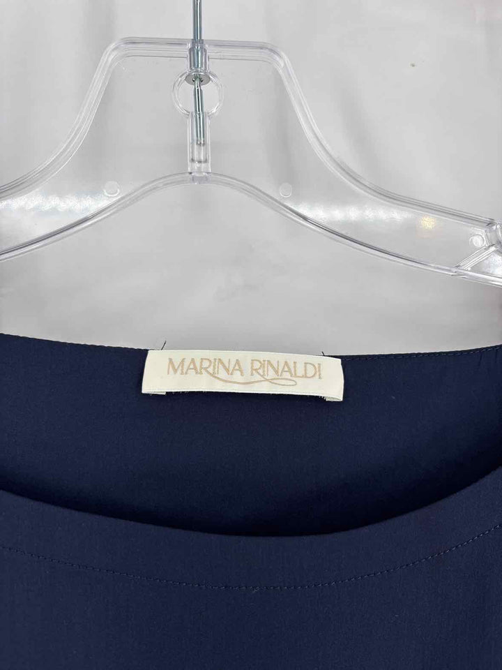 Size 18 MARINA RINALDI Navy Cotton Shirt