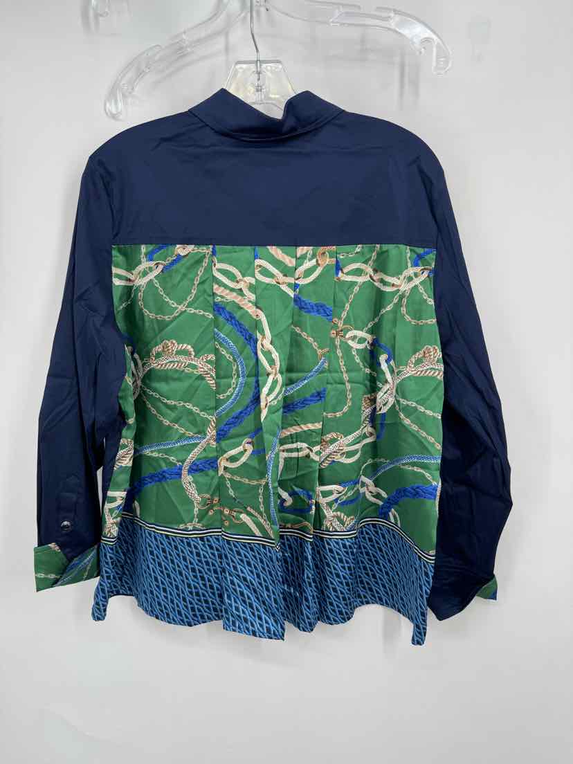 Size 10 Chico's Navy Shirt