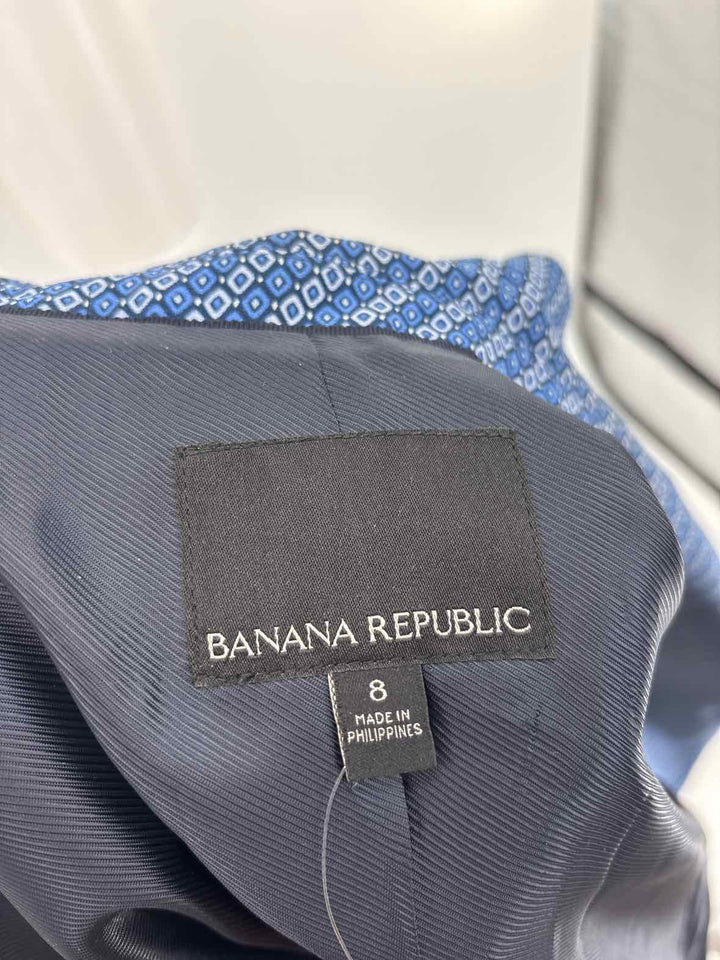 Size 8 Banana Republic Blue Print Blazer