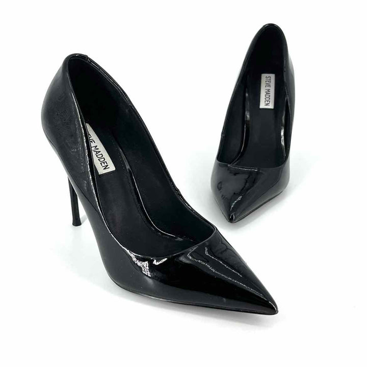 Shoe Size 8.5 Steve Madden Black PATENT Pumps