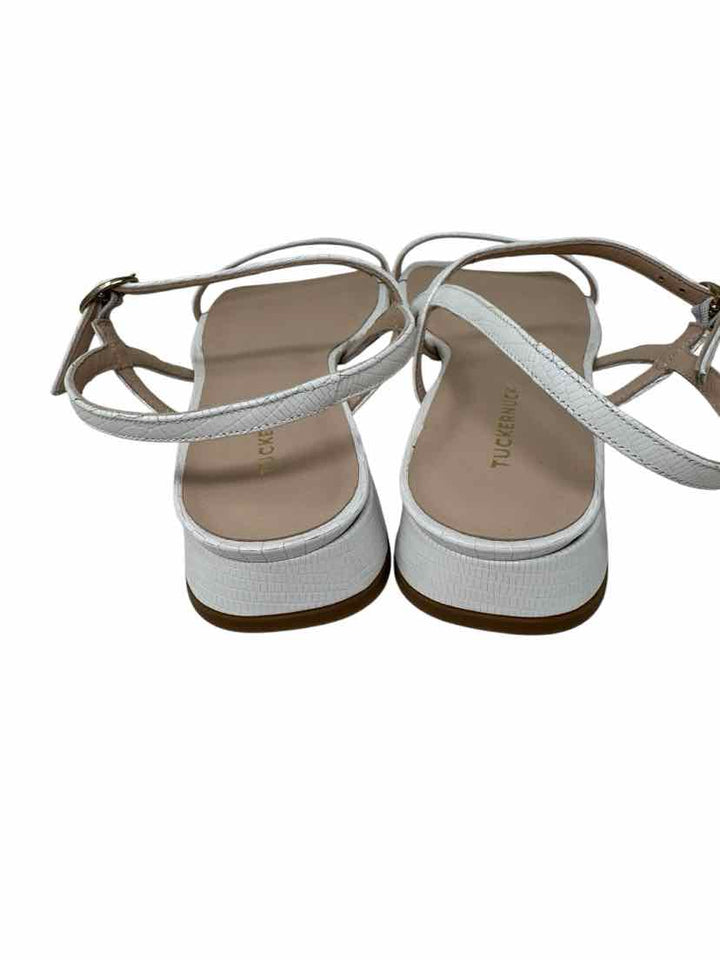 Shoe Size 9 TUCKERNUCK White Leather Sandals