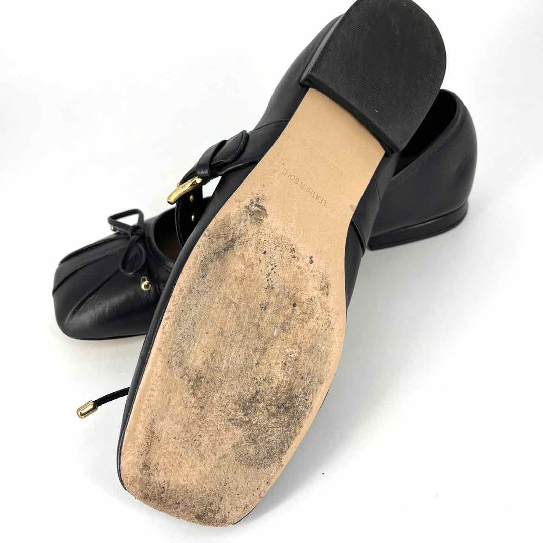 Shoe Size 40 Anthropologie Black Leather Flats