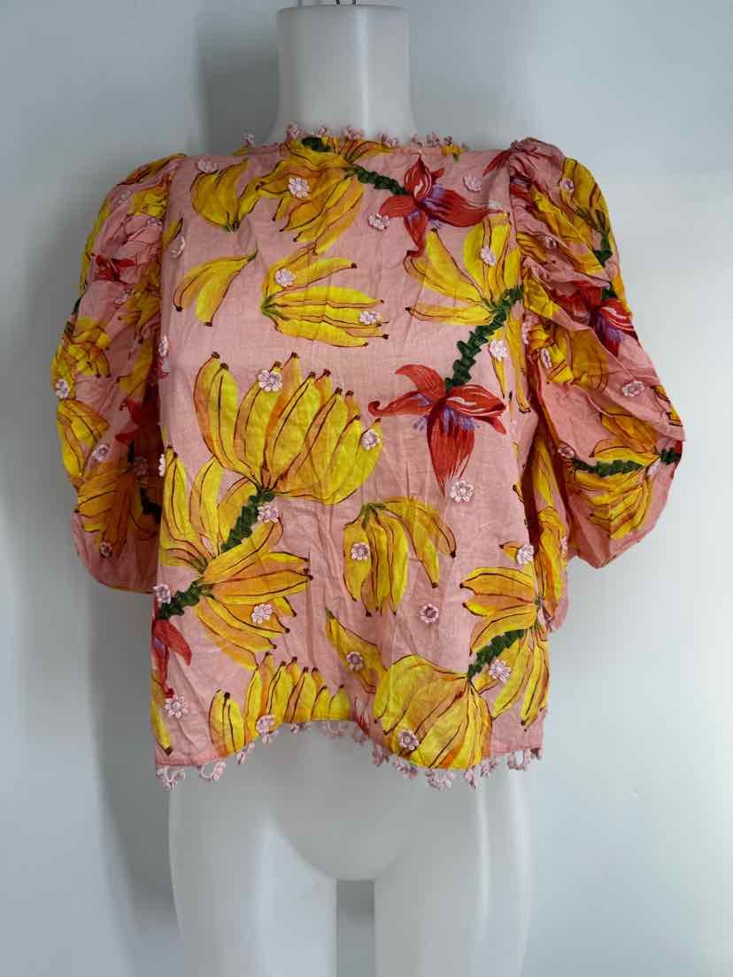 Size S FARM RIO PINK PRINT Shirt