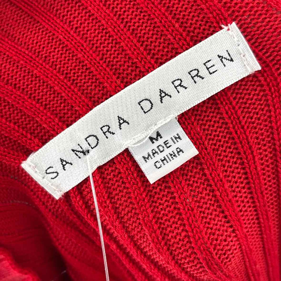Size M Sandra Darren Red Knit Dress