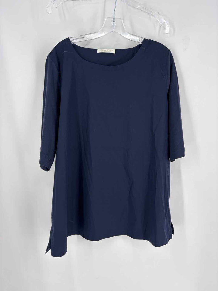 Size 18 MARINA RINALDI Navy Cotton Shirt
