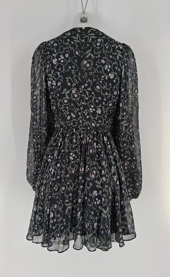 Size 2 TED BAKER Black Print Dress