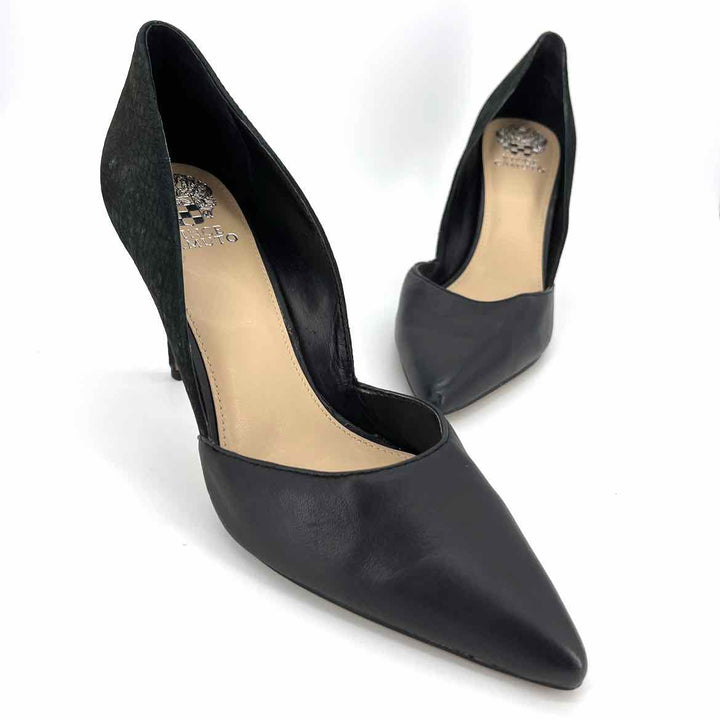 Shoe Size 9.5 Vince Camuto Black Leather Heels