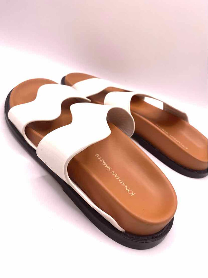 Shoe Size 39 JONATHAN SIMKHAI Ivory Leather Sandals