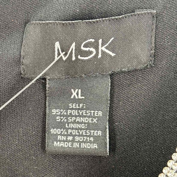 Size XL MSK Black Knit Rhinestone Dress