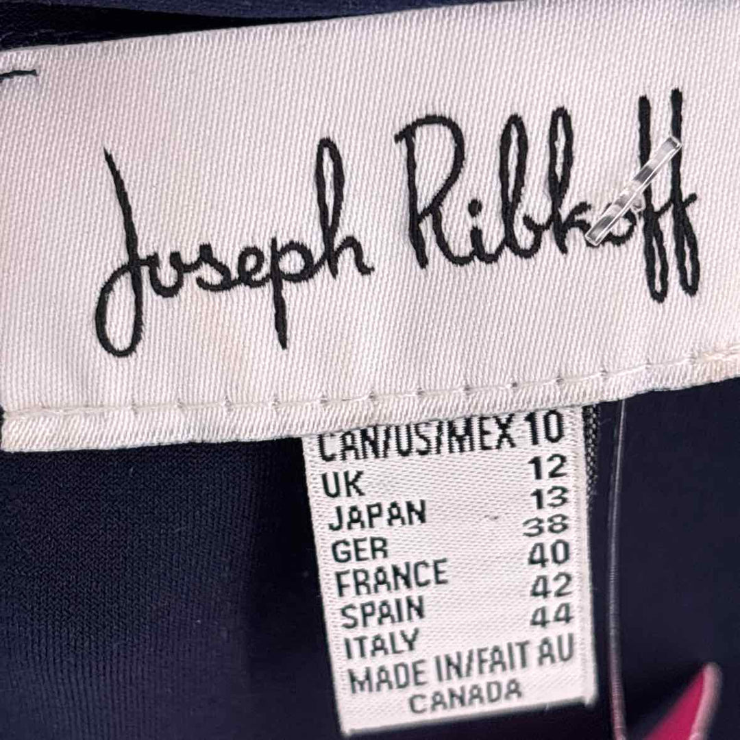 Size 10 JOSEPH RIBKOFF Navy Print Shirt