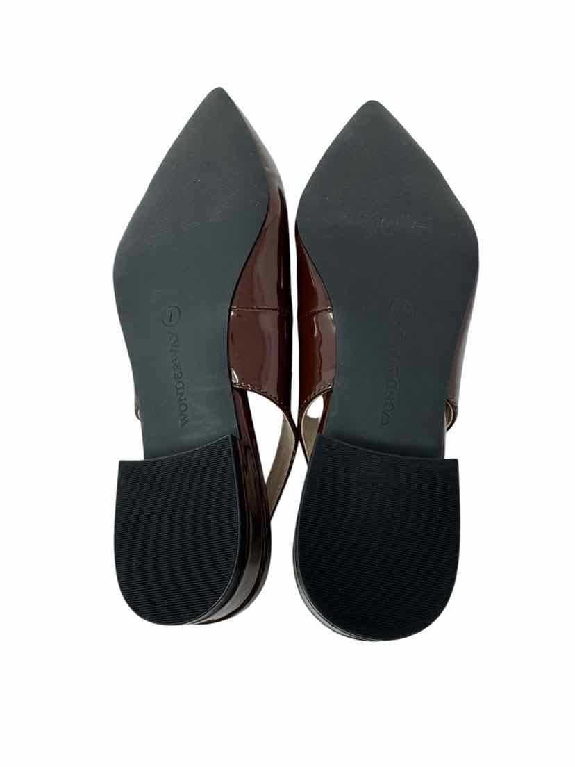 Shoe Size 7 Brown PATENT Flats