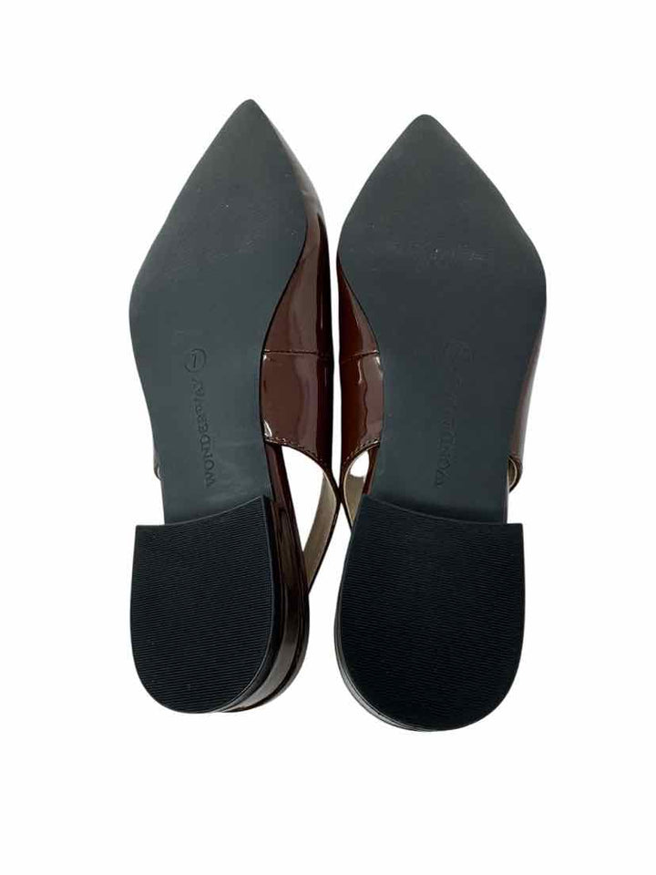 Shoe Size 7 Brown PATENT Flats