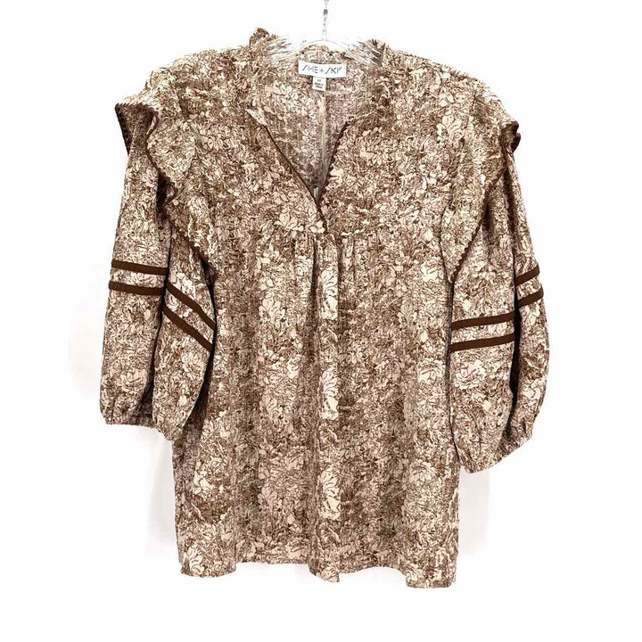 Size M Brown Print Shirt