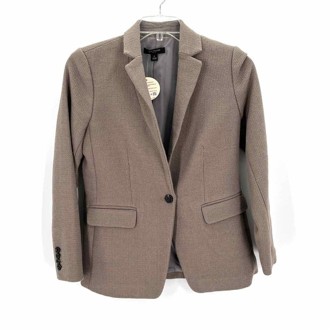 Size 8 Ann Taylor Taupe Knit Jacket