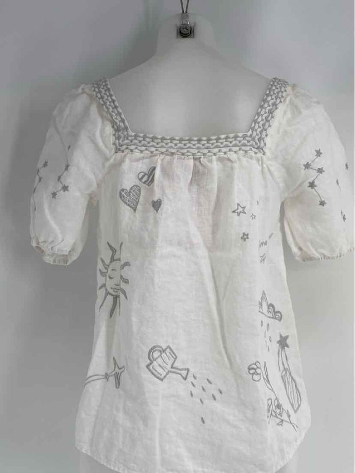 Size S Johnny Was White Shirt