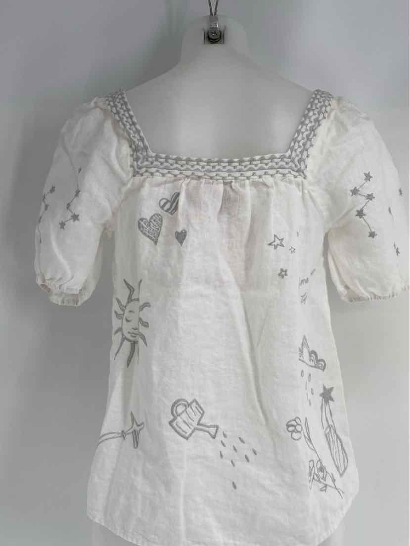 Size S Johnny Was White Shirt