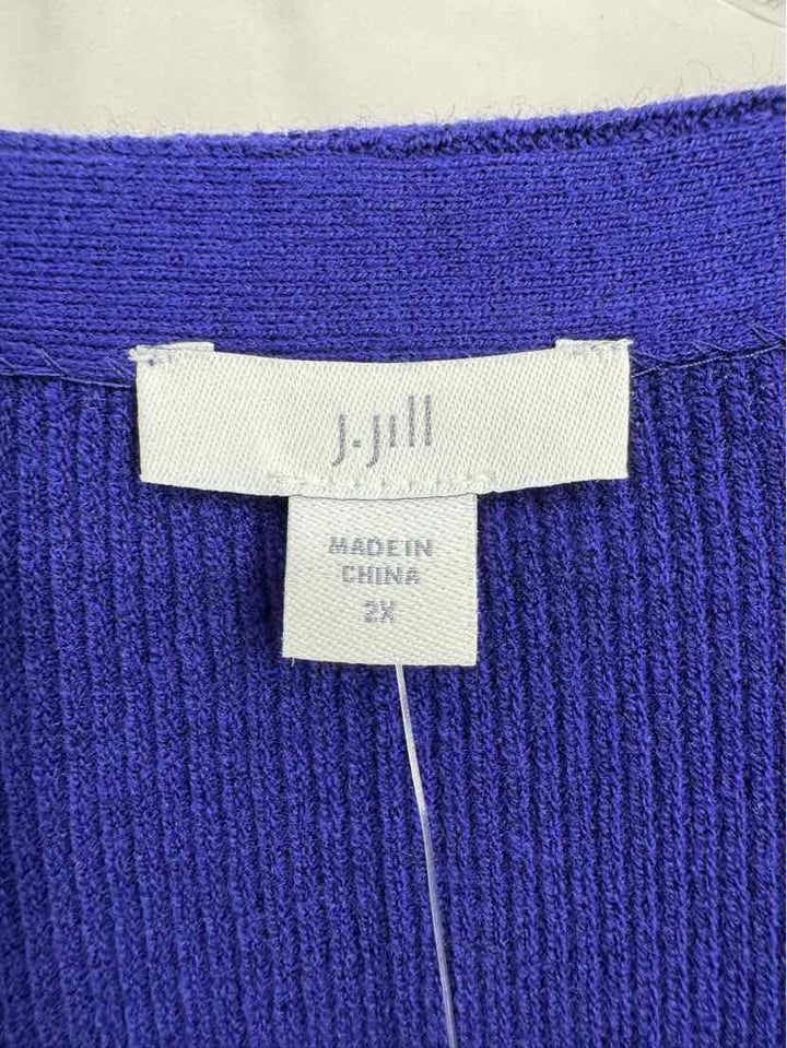 Size X J JILL Purple Knit Cardigan
