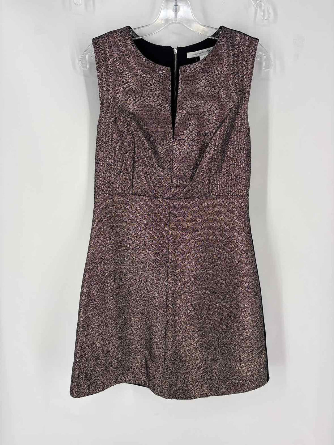 Size 6 DIANE VON FURSTENBERG Silver Dress