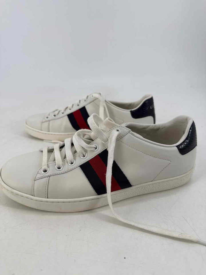 Shoe Size 39 Gucci White Leather Luxury - Sneakers
