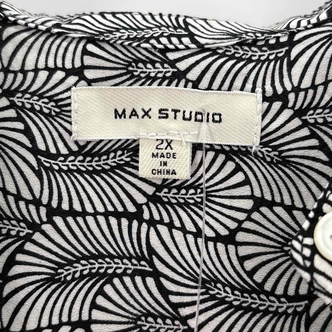 Size 2X MAX STUDIO Multi-Color Shirt