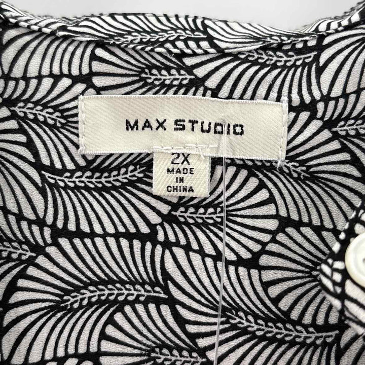 Size 2X MAX STUDIO Multi-Color Shirt
