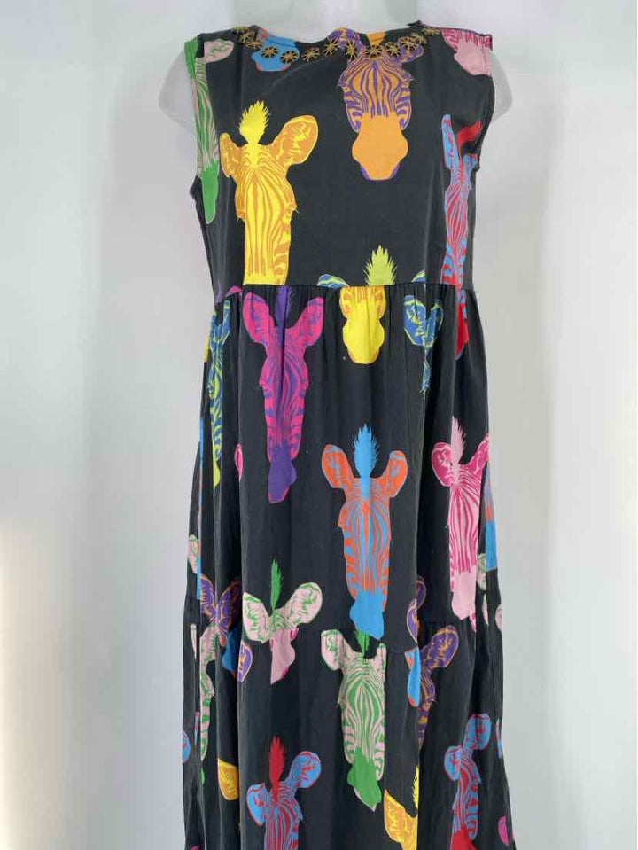 Size M SHERIDAN FRENCH Black Print Dress