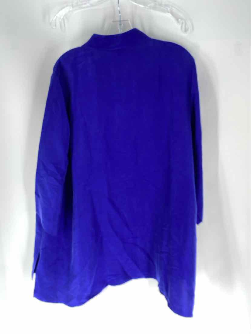 Size 1X Eileen Fisher Purple Silk Shirt
