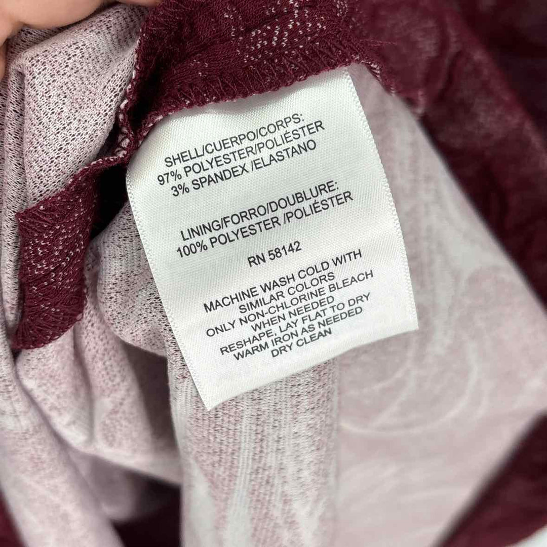 Size 10 MAGGY LONDON Burgundy Knit Dress