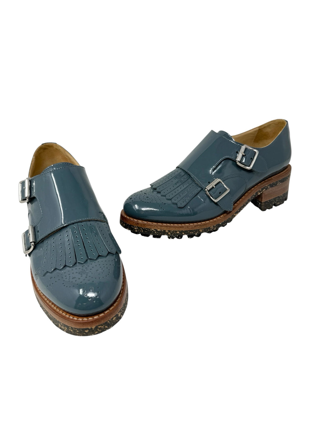 Shoe Size 38 ANGELA SCOTT Teal Flats