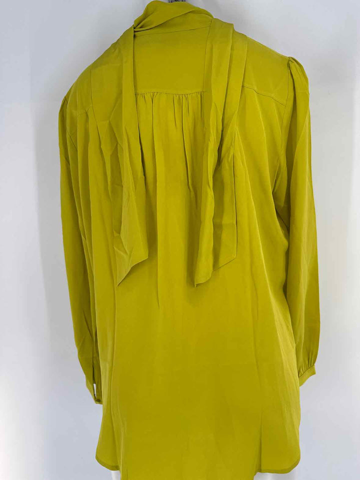 Size XL J Crew Lime Green Silk Shirt