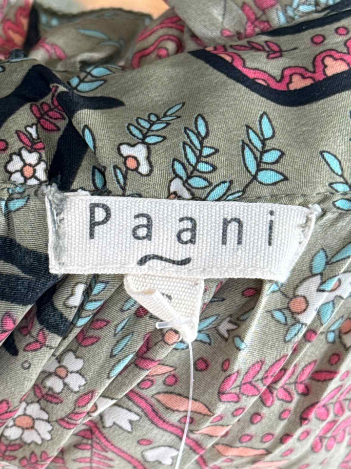 Size S PAANI Green Print Dress