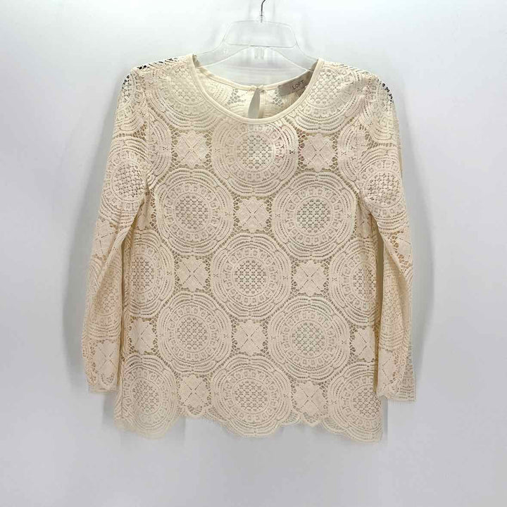 Size S LOFT Ivory Lace Skirt