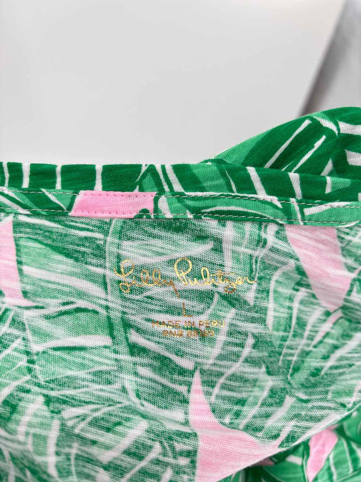 Size L Lilly Pulitzer Green Cotton Shirt